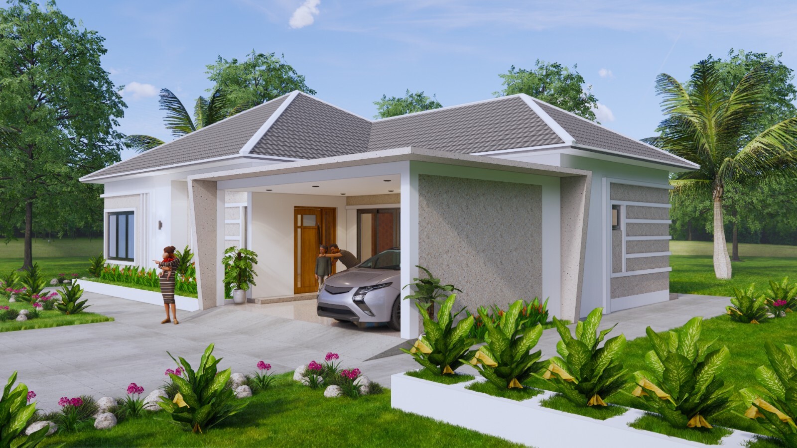 49×33 Feet House Design Plan 15×10 Meter with 3 Beds PDF Plan (A4 Hard Copy)