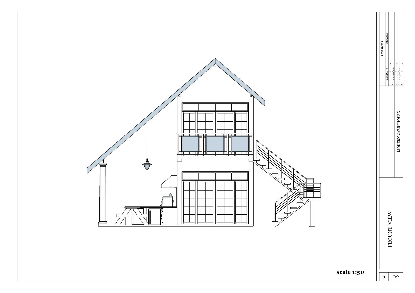 House Plan/2 Bedroom,2 Bathroom Two story home 3D Images, CAD File & PDF
