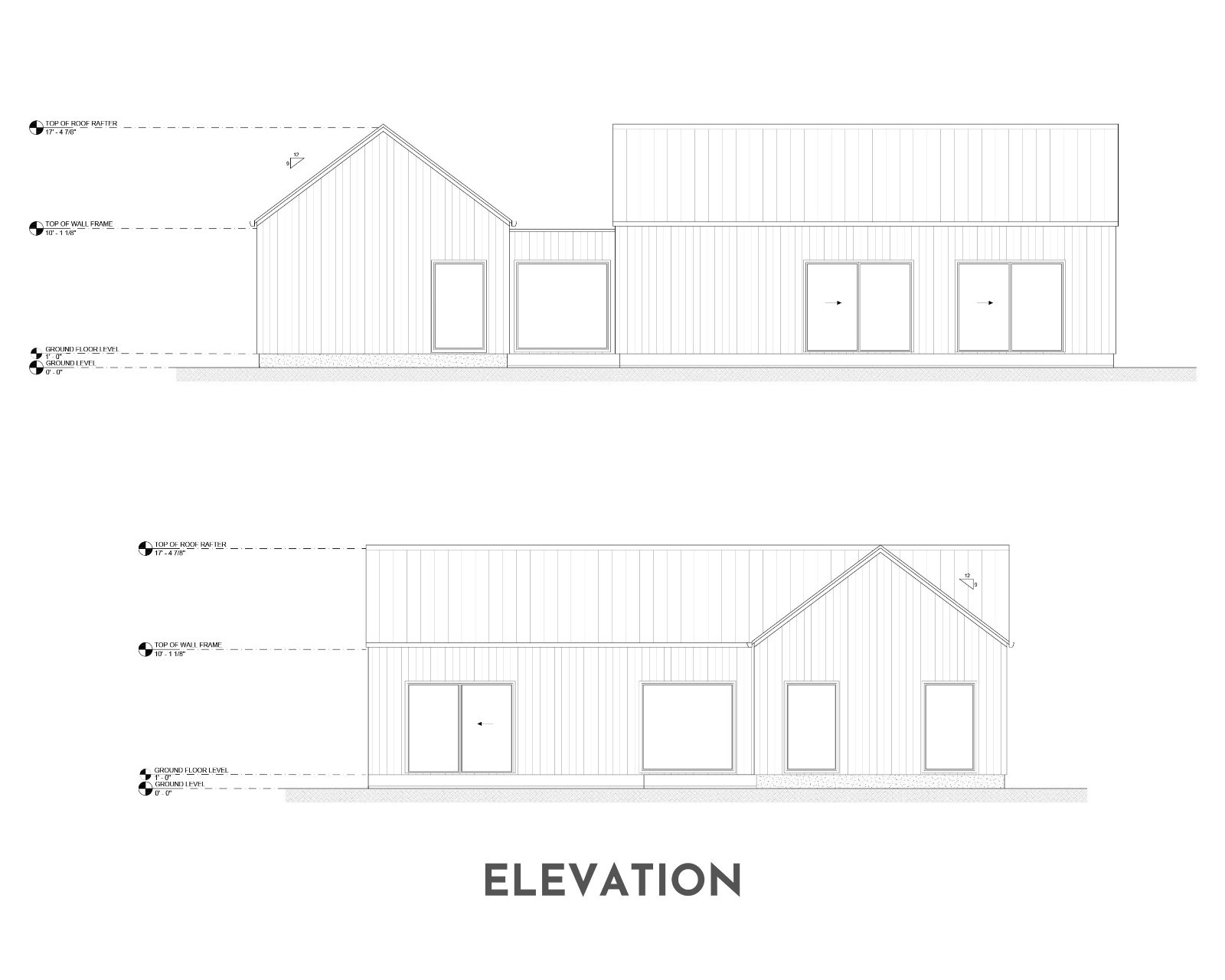 Modern Cabin House, L-shape House, 3 Bed 2 Bath, 1600 Sq Ft, Architectural Plans