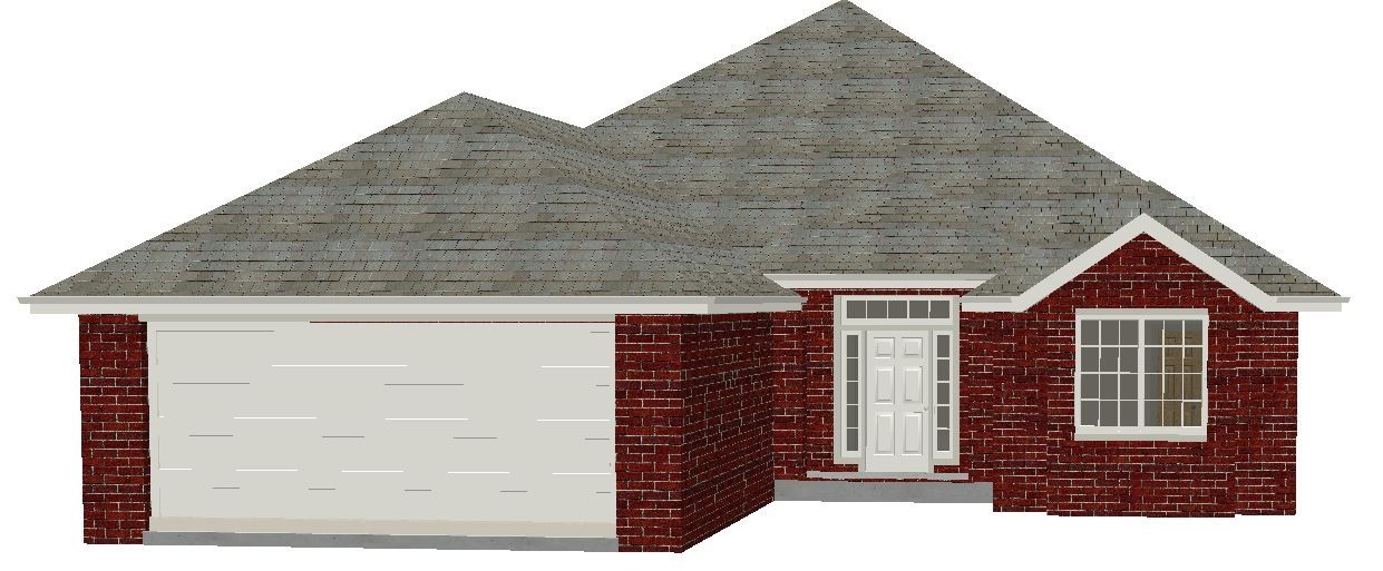 Complete Construction Plans PDF Small lot 55+ 3BR 2B 1820 + 2 car @ 1/4″ Scale