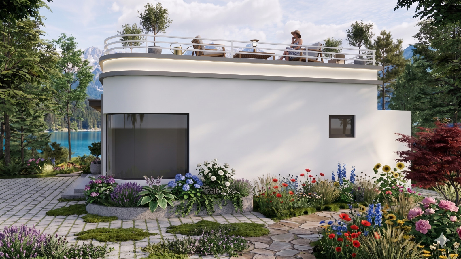 20×23 Feet Small House 6×7 Meter 2 Bed 1 Bath Terrace Roof PDF, Cad&A4 Hard Copy