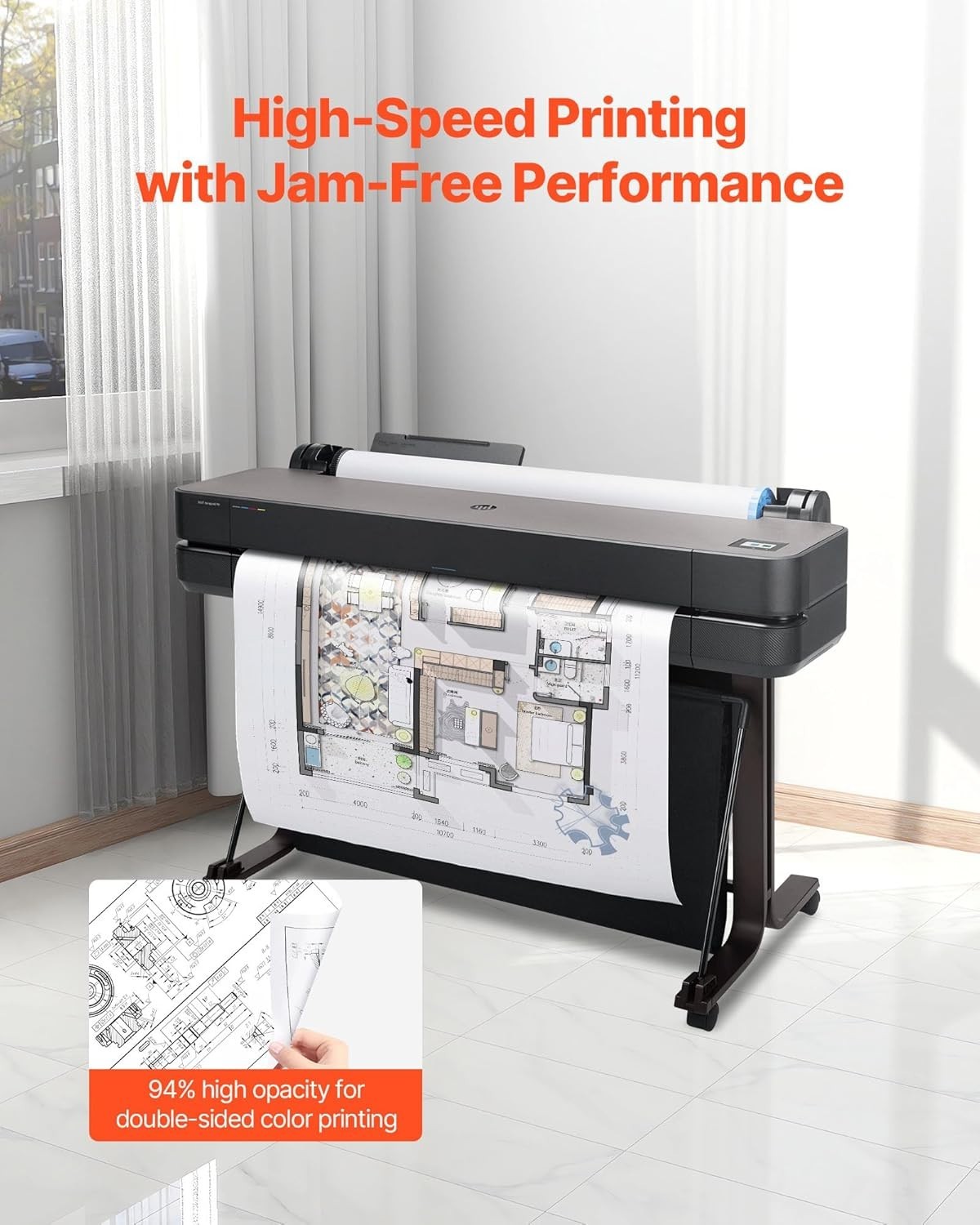 Custom Blueprint 20 LB Bond Paper Ideal for CAD Drawings and more