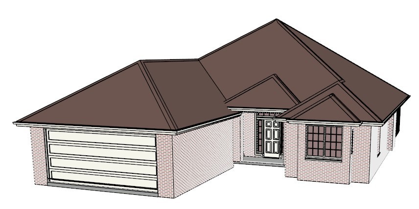 Complete Construction Plans PDF Small lot 55+ 3BR 2B 1820 + 2 car @ 1/4″ Scale