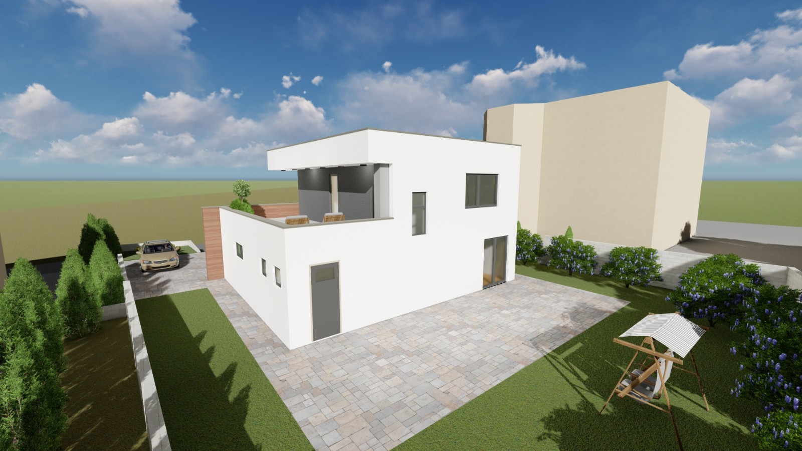 Modern 3 Bedroom 2 Bathroom House Floor Plan Blueprints+CAD File,235 m2/2530sqft