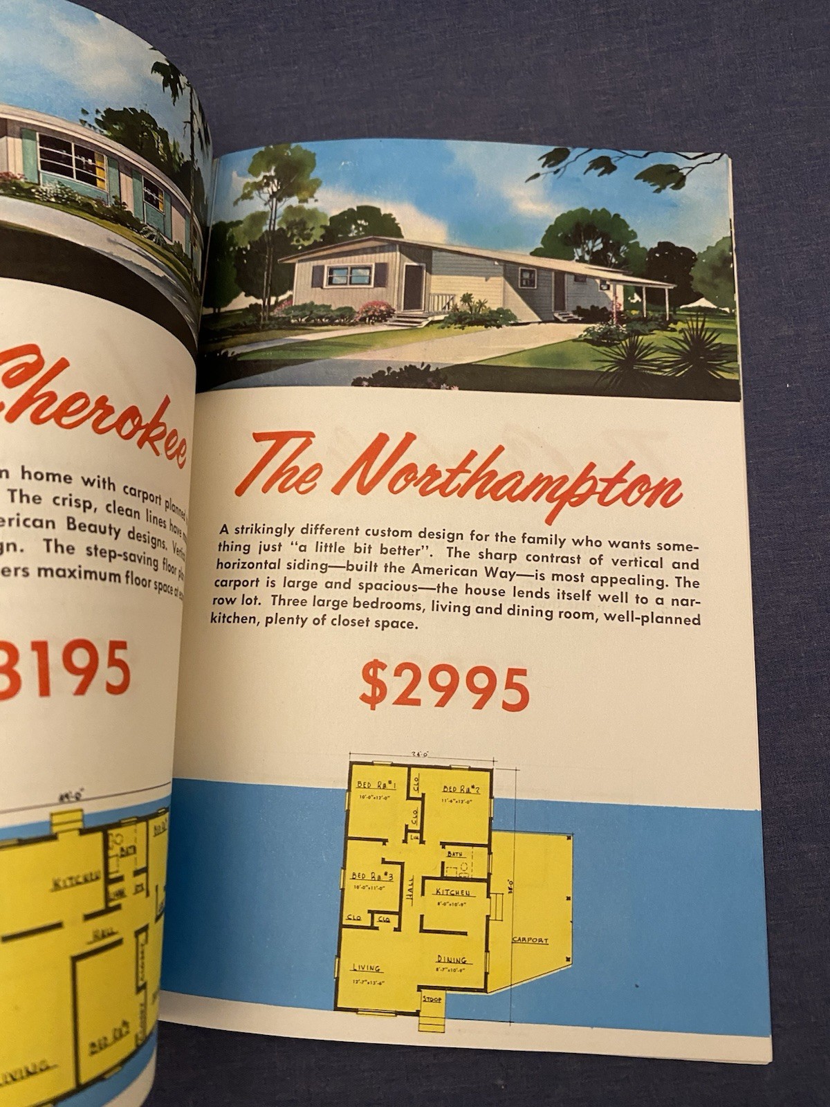 1950s Booklet AMERICAN SHELL HOMES House Plans Ranch Nassau Cherokee MCM Vintage