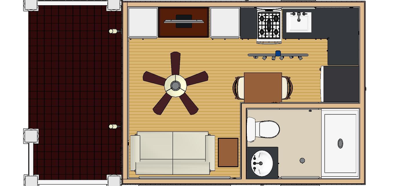 192sqft – 12’x16’B – efficiency – Tiny/Small House design – us – ala cart