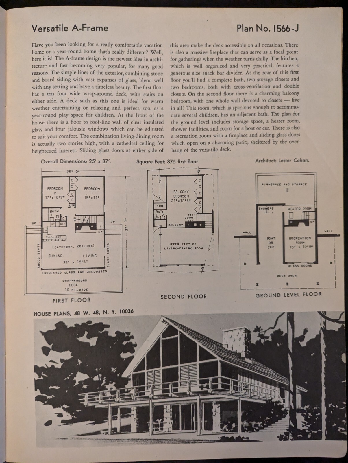 Vintage 1976 Popular Homes And Plans 61th Edition Building Plans