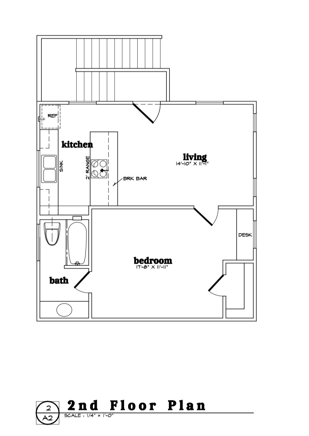 Apartment-Garage-Shop Home Adu plan 24×24