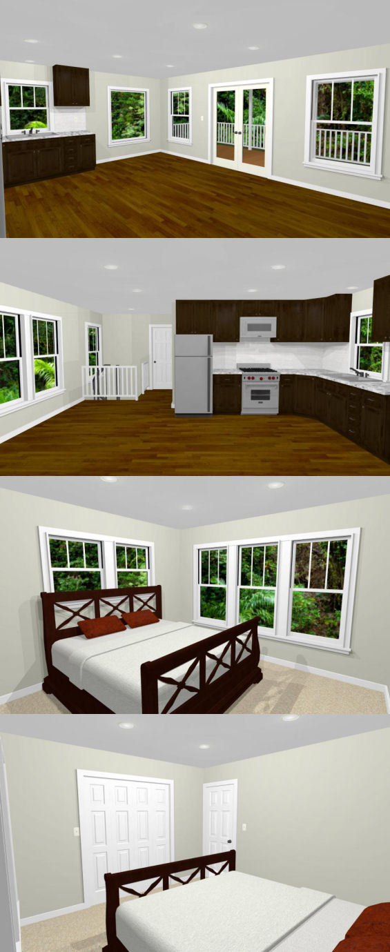 20×32 House — PDF Floor Plan — 785 sq ft — Model 6N