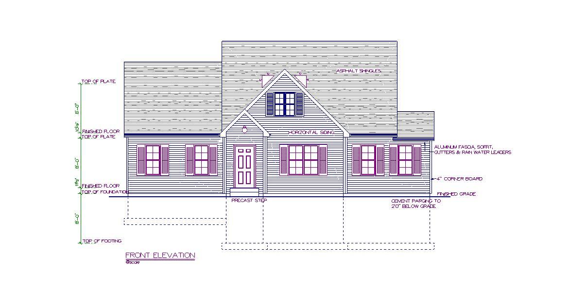 Beautiful 2- Story Cape Cod House Plans1987 S.Q F.T.