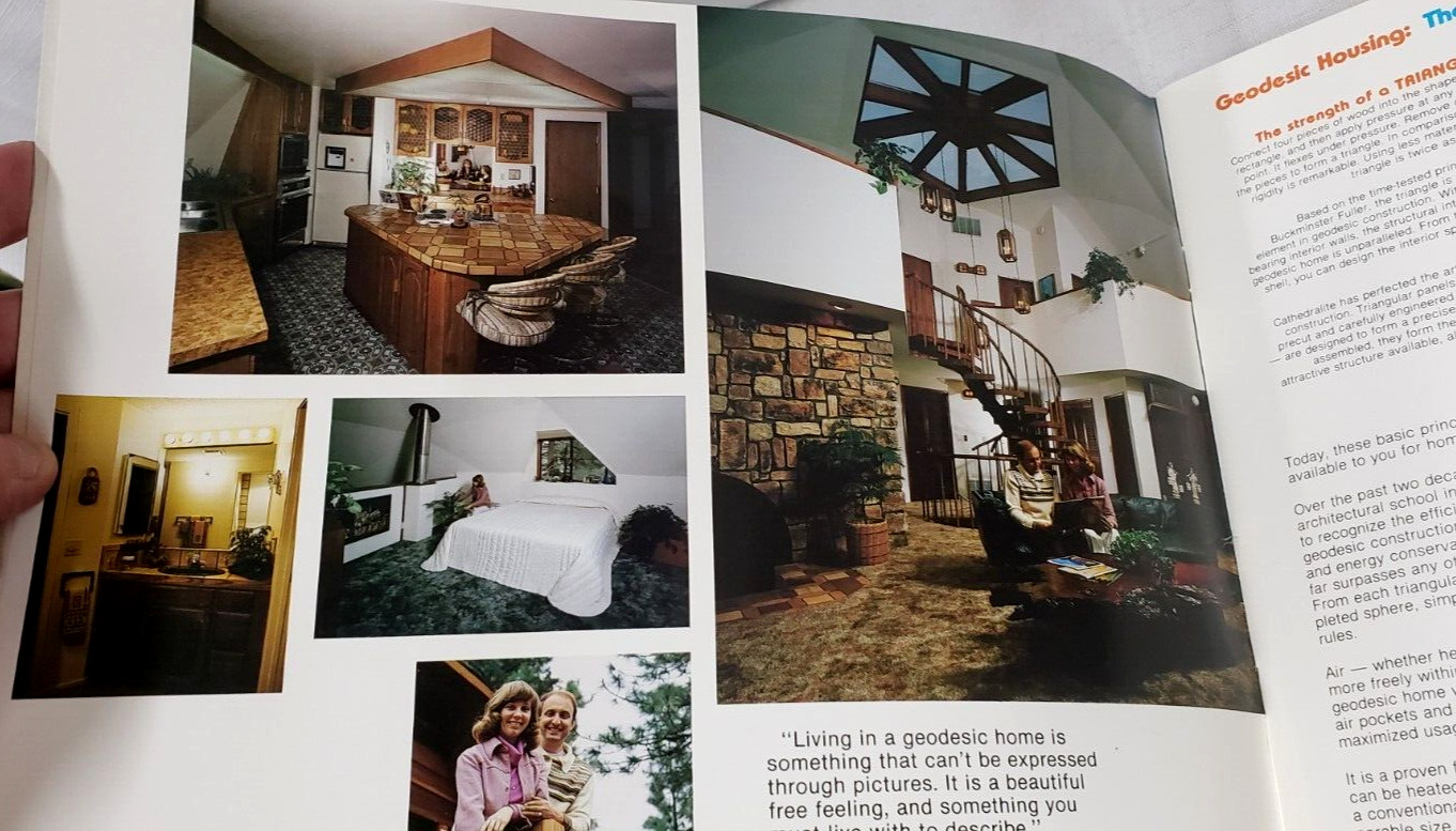 1970s Brochures/Building Plans GEODESIC DOME HOME LIVING by Cathedralite, Fuller