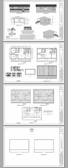 46×24 House – 3 Bedroom 2 Bath – 1,104 sqft – PDF Floor Plan – Model 1D