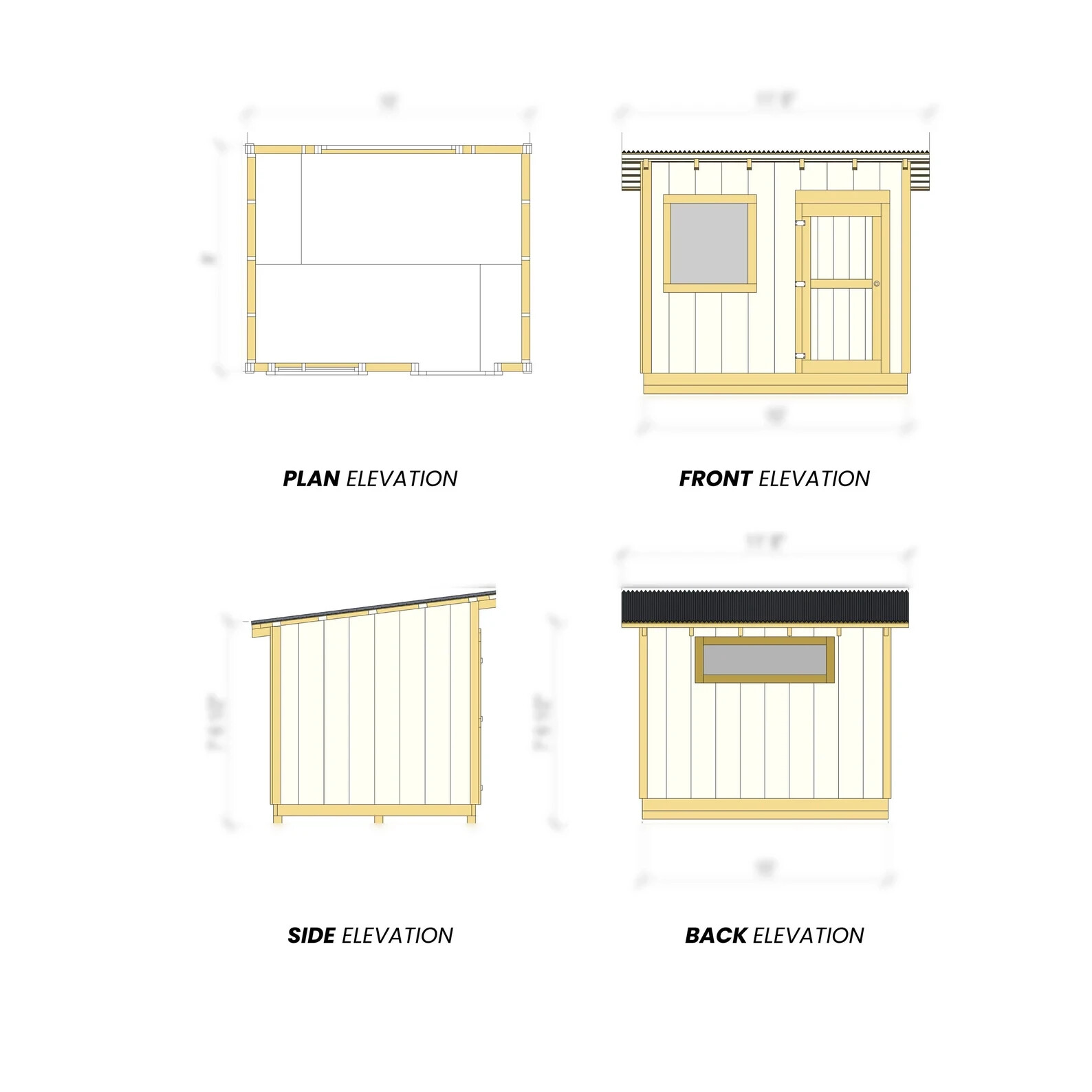 Lean To Shed Plans 8×10 – PDF + Video Download