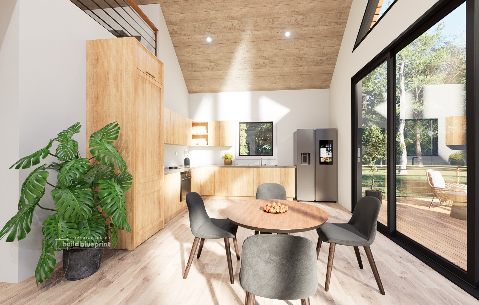Modern 1675SF Cabin w/ Loft Architectural House Plans 3 Bedroom – PDF Download