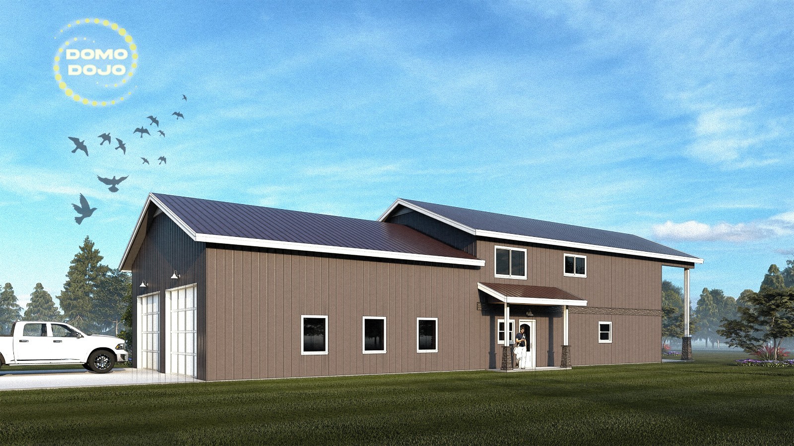Family Homestead Barndominium Plans – PDF Downloadable Blueprint