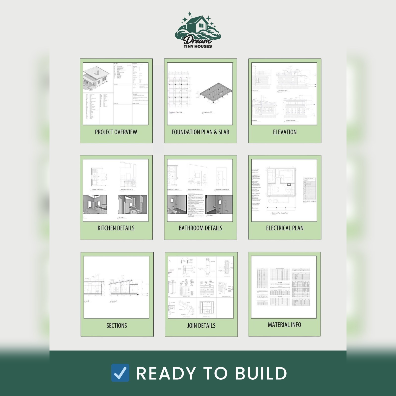 The Monadnock Tiny House Blueprint Set (CAD File + Materials List)