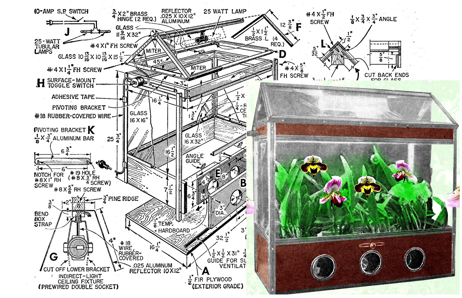 Miniature Greenhouse for Growing Orchids – Building Article + Full Plan Sheet