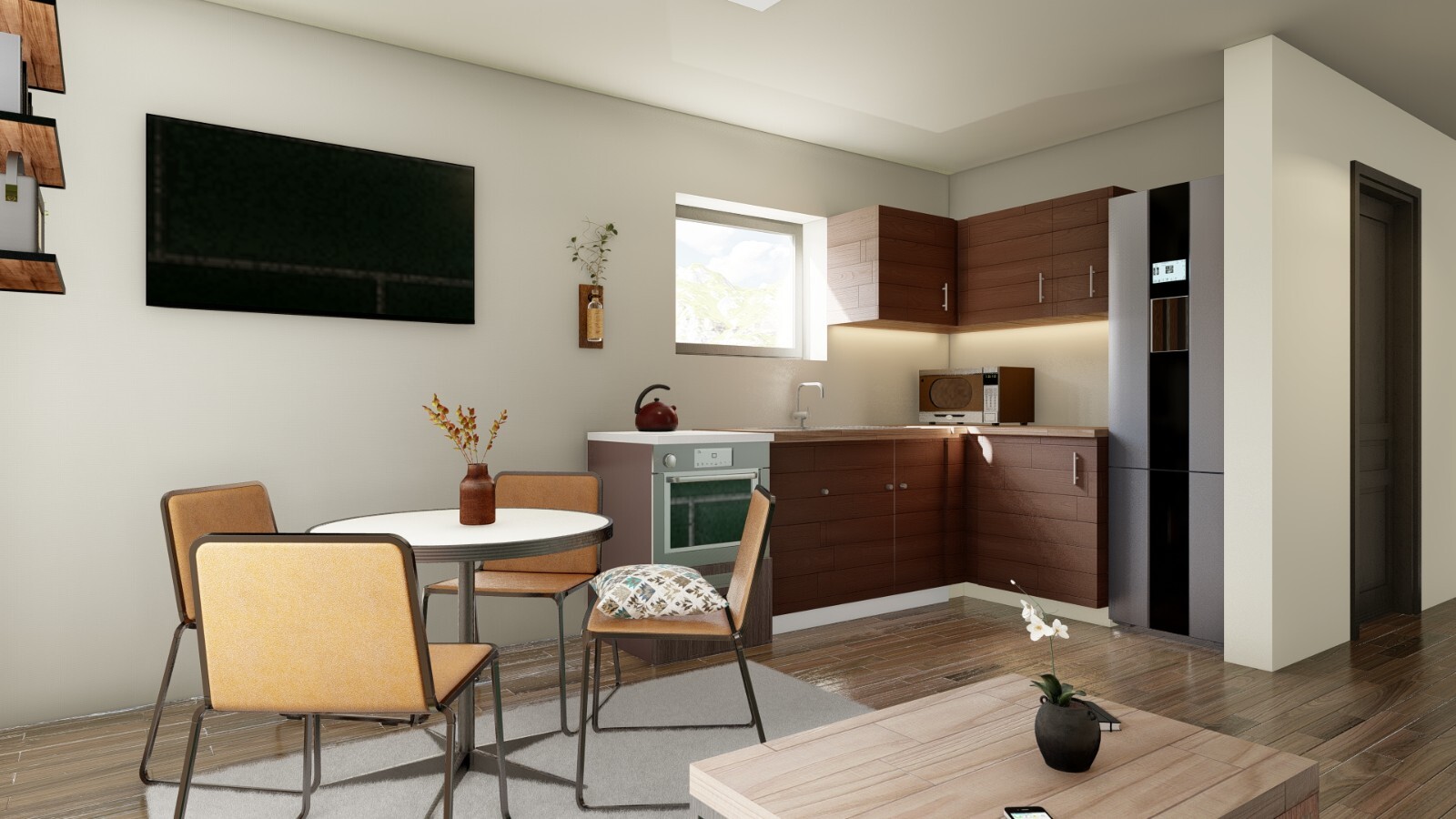 Modern Tiny House Floor Plan PDF + DWG– 2 Bedroom, 1 Bath – 506 sq ft / 47 m²