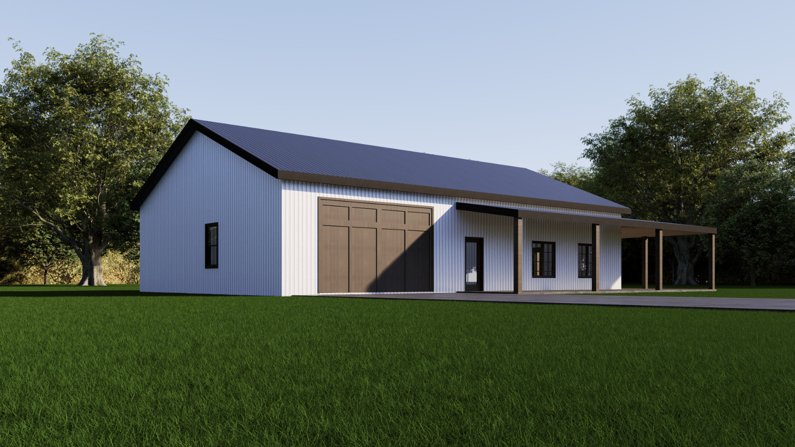 House Plan, 2 Bedroom 2 Bath with Porch & Garage, 40’x60′ floor plan | PDF