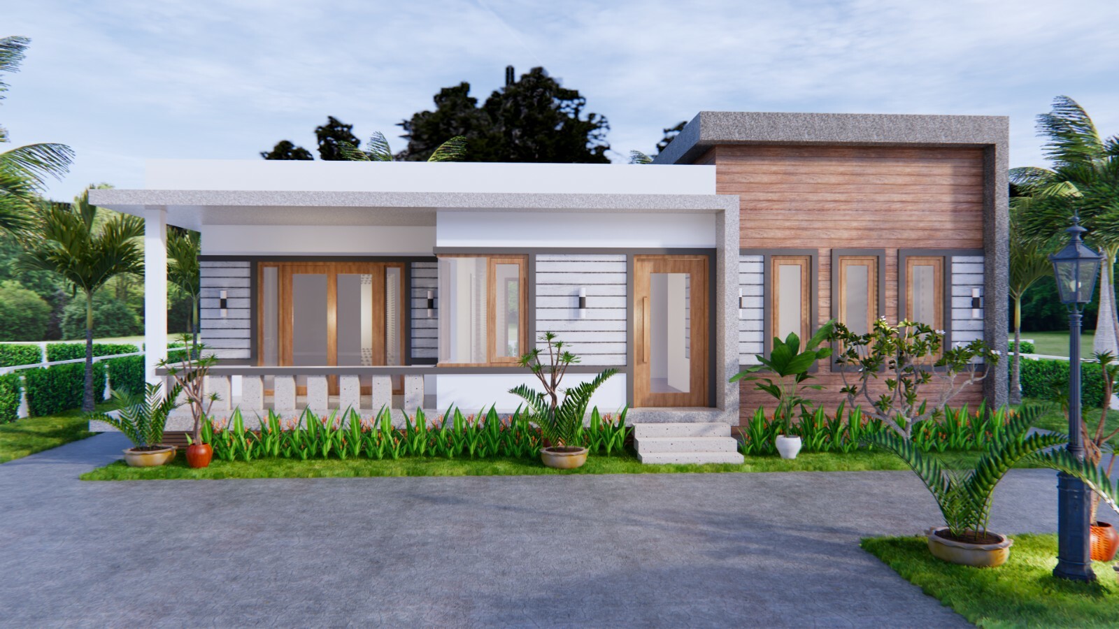 One Level House Plans 12×12 Meters 40×40 Feet 3 Beds 2 Baths Flat (A4 Hard Copy)