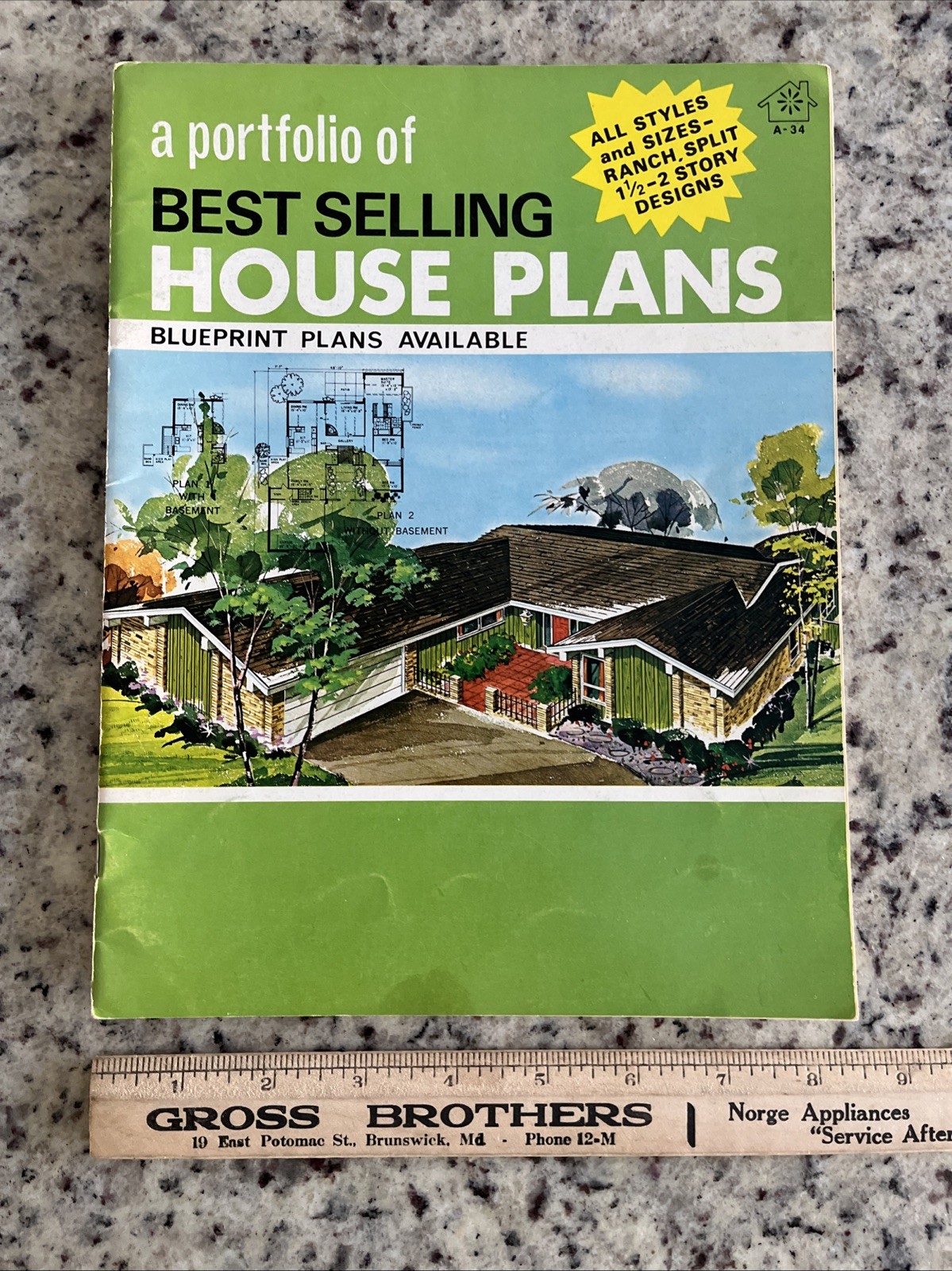 Vintage 1972 MCM Home Plans Design Catalog Blueprints Ranch Split-Level Houses