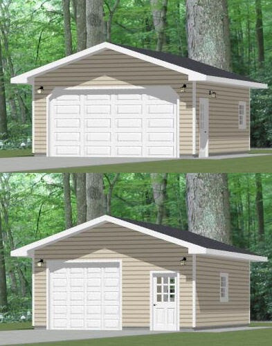 20×24 2-Car Garage — 480 sq ft — PDF Floor Plan — Model 6