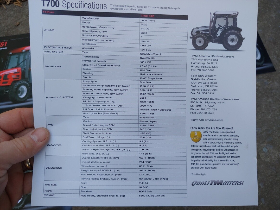 Vintage Original 6 CAT Diesel Power TYM Compact Farm, Mowers Tractors Flyers