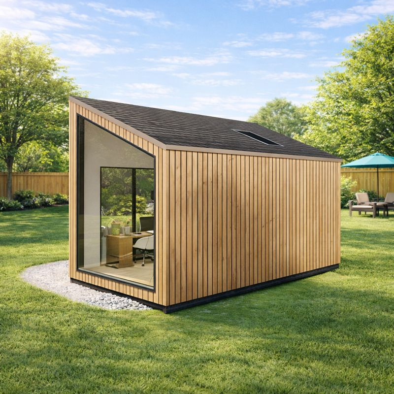 Backyard Office Studio Shed Plans-Modern Garden Room Blueprints