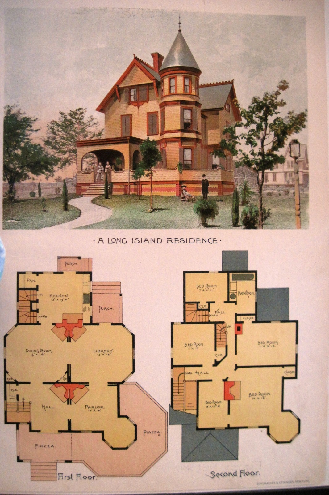 1890 Supplement To The «Scientific American Architects» w/Long Island Mansion*