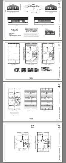 28×32 House — 2 Bedroom 1 Bath — 895 sq ft — PDF Floor Plan — Model 1E