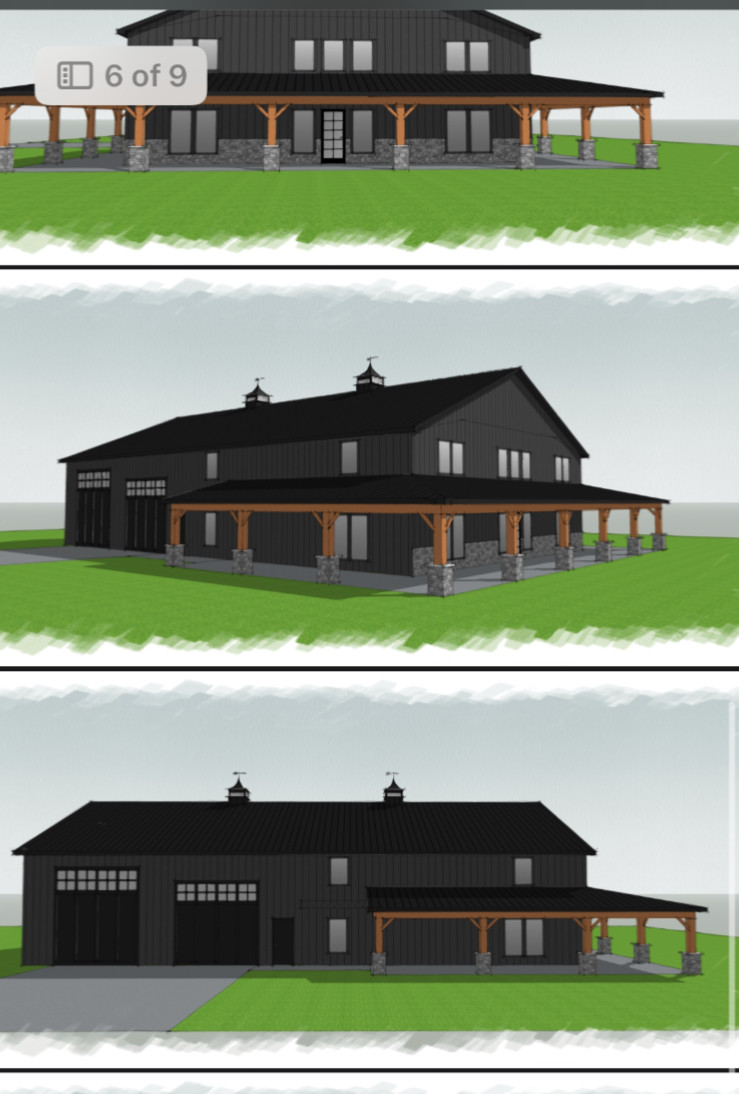 5 bedroom, 3 bath custom shophouse blueprints. 50x80x16 2 story living quarter’s