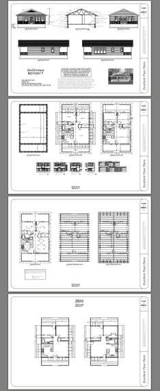 28×32 House — 2 Bedroom 1 Bath — 895 sq ft — PDF Floor Plan — Model 1F