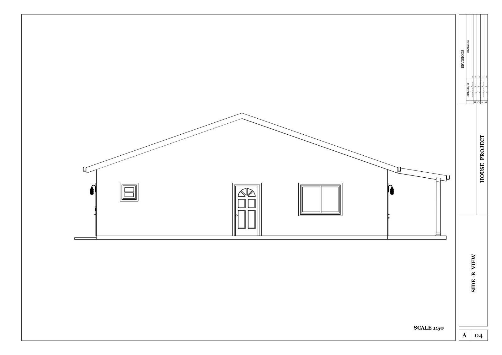 Modern American Style Farm House Plan, 55’x40’ with CAD File, Blueprint PDF