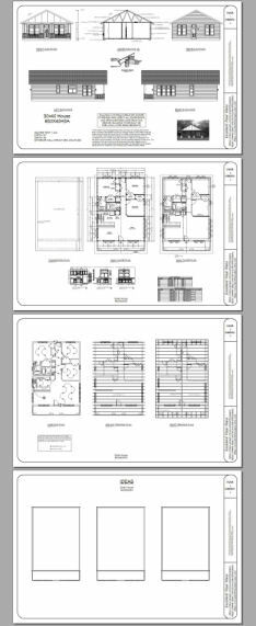 30×40 House — 3 Bedroom 2 Bath — 1,200 sq ft — PDF Floor Plan — Model 3A