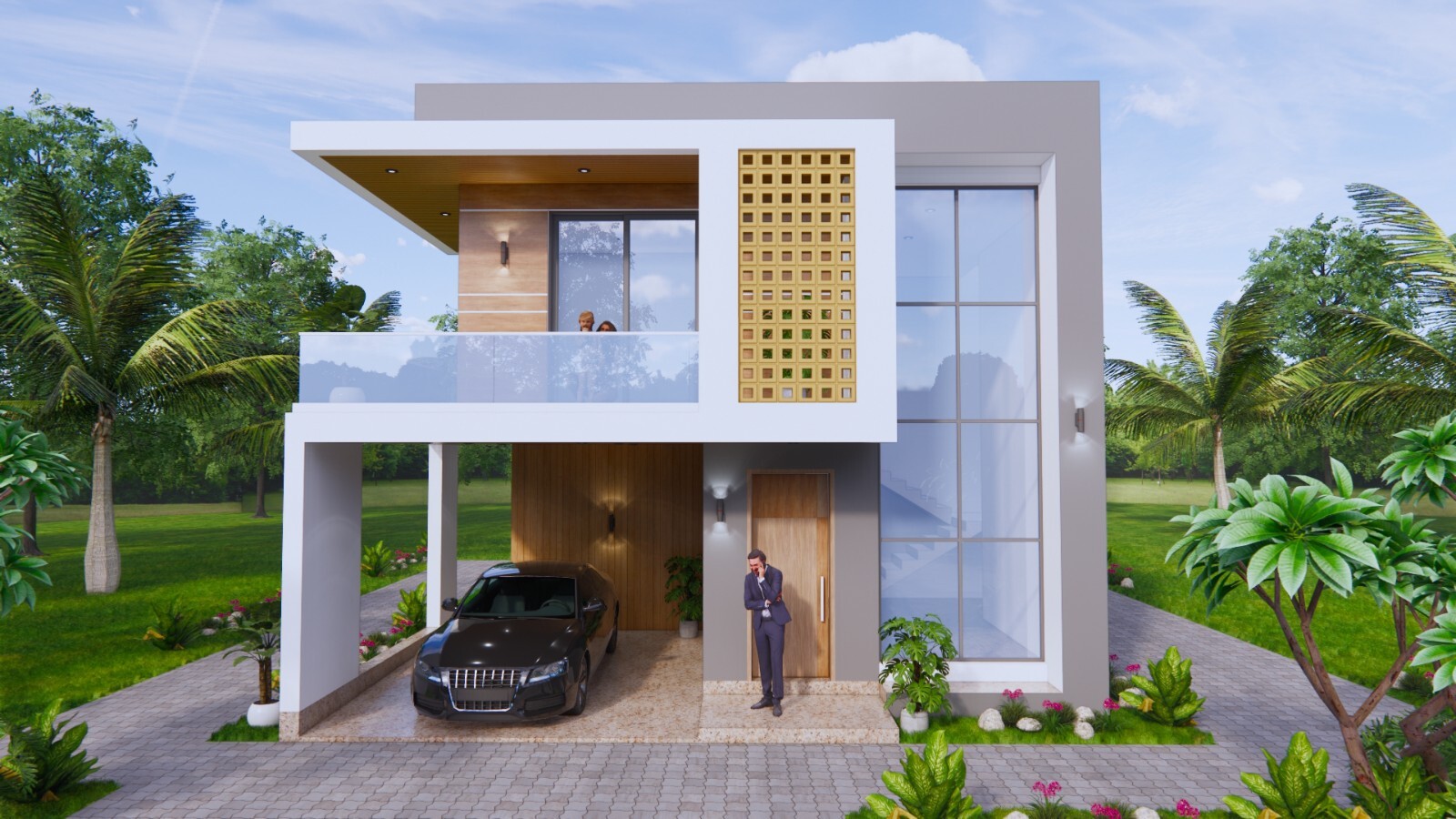23×39 Feet House Design Plans 7×12 Meter 5 Beds 3 Baths Shed Roof (A4 Hard Copy)