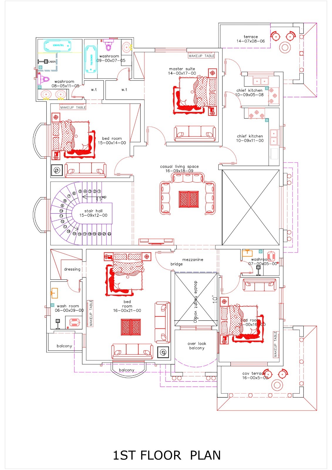 Custom Luxury Farm House Plan 5 Bedroom, 2 Kitchen, DrawingRoom Pdf Architect