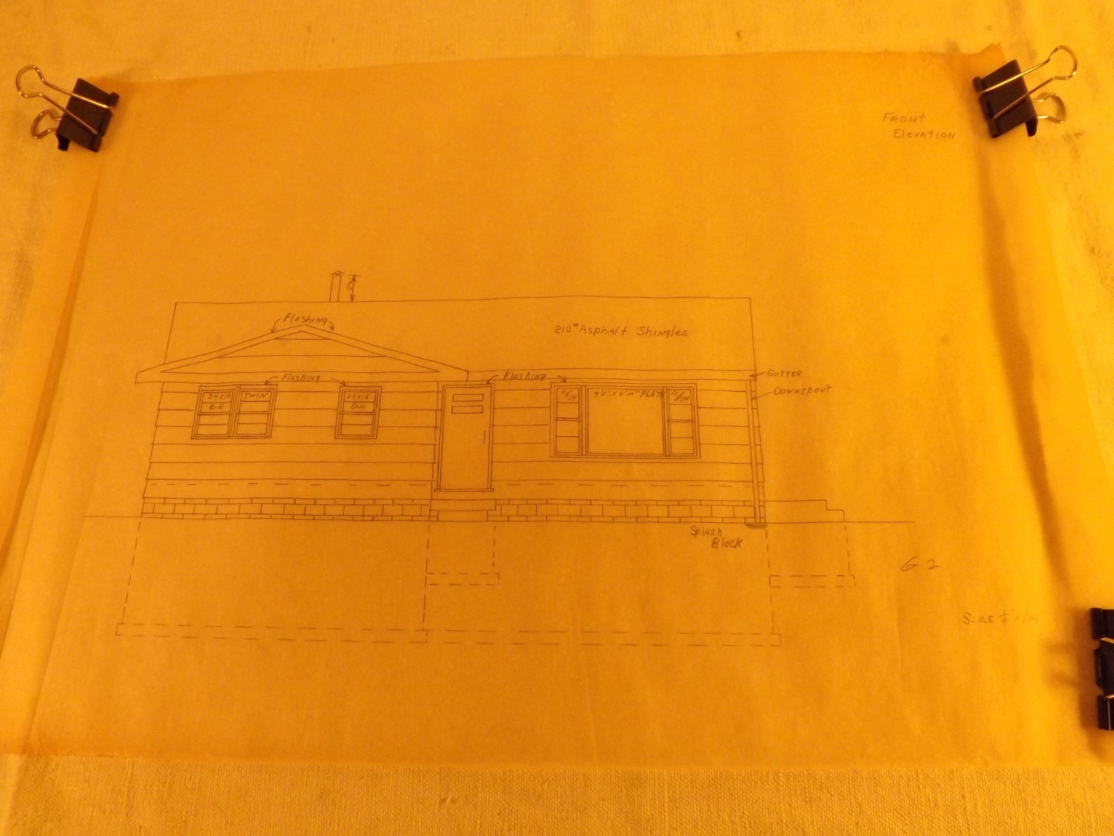 VINTAGE HOUSE BLUEPRINTS #8— 12″ X 18″ SEE PICTURES 6 PAGES