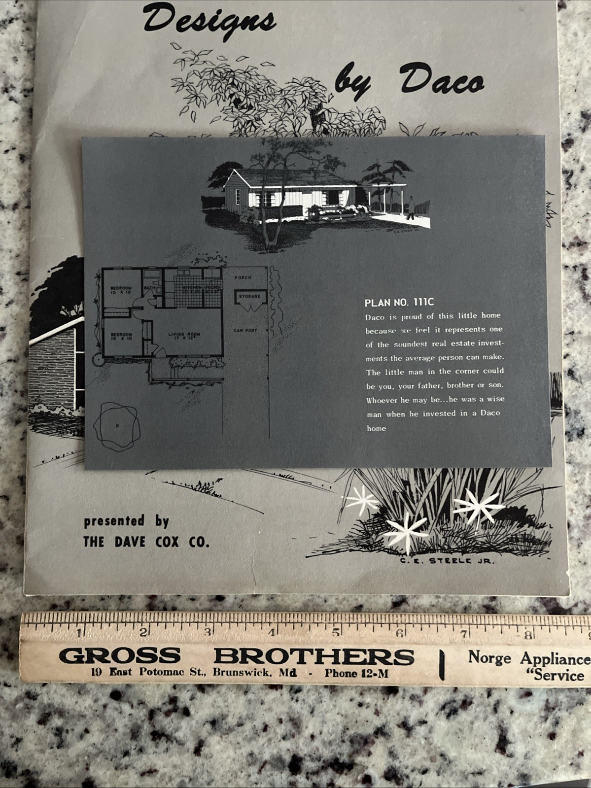 Vintage 1959 MCM Home Plan Catalog DACO Homes Dave Cox Co Independence MO