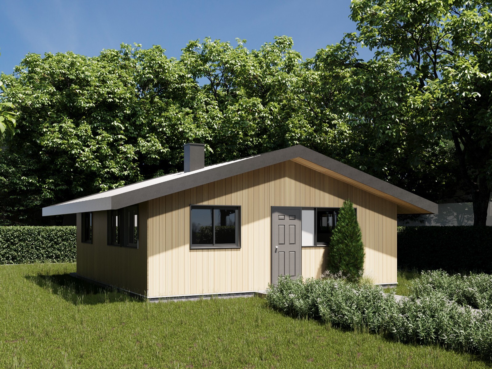 Wood Construction Tiny Home Cabin Building Plans – 24′ x 24′ – 576 square feet