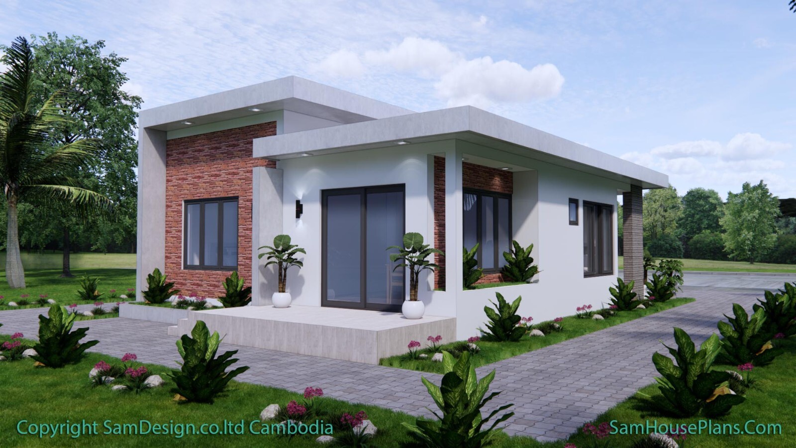 26×36 Feet House Plans 8×11 Meter 2 Beds 2 Baths Terrace Roof PDF (A4 Hard Copy)