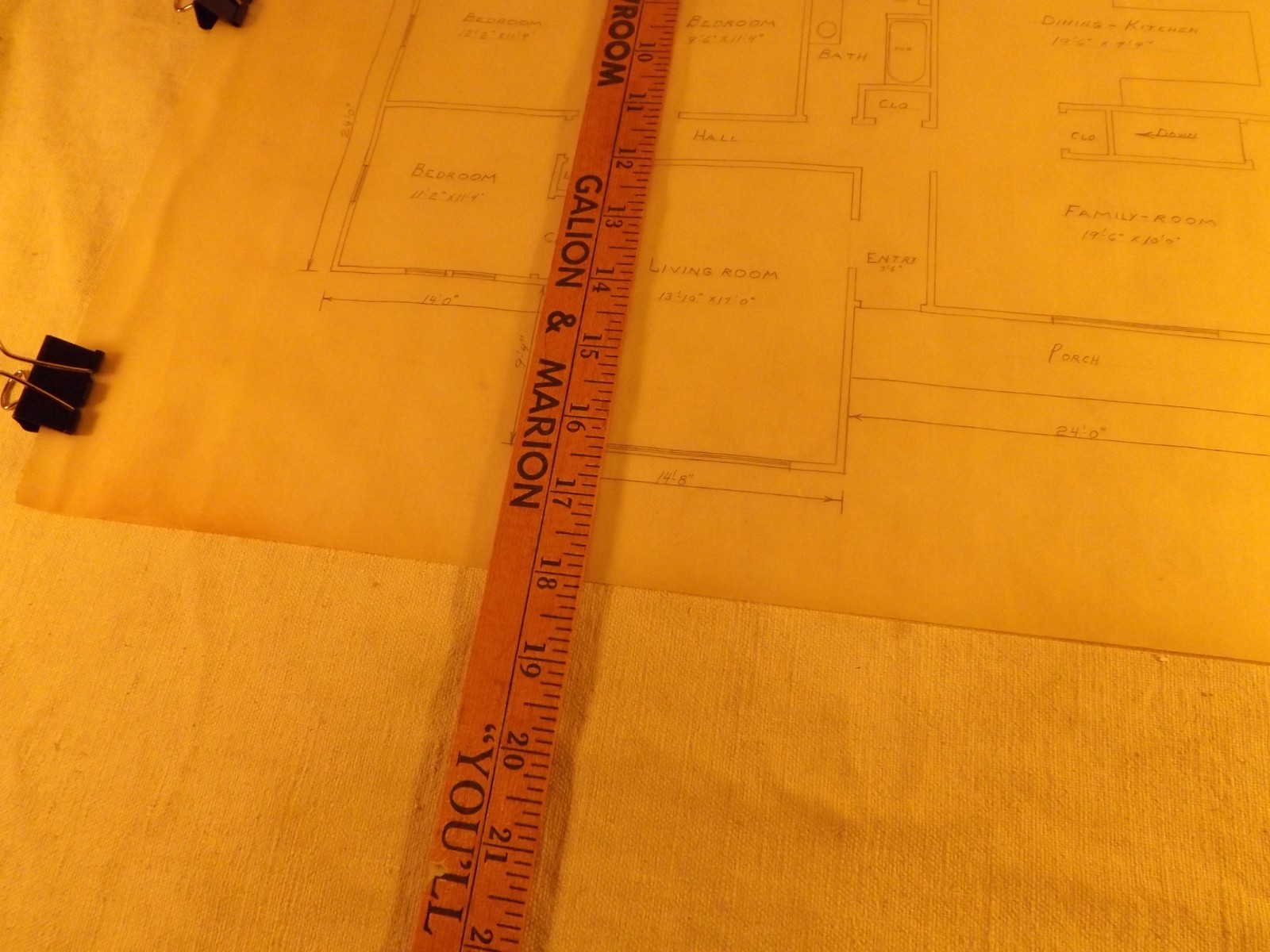 VINTAGE HOUSE BLUEPRINTS #9— 18″ X 24″ SEE PICTURES 2 PAGES