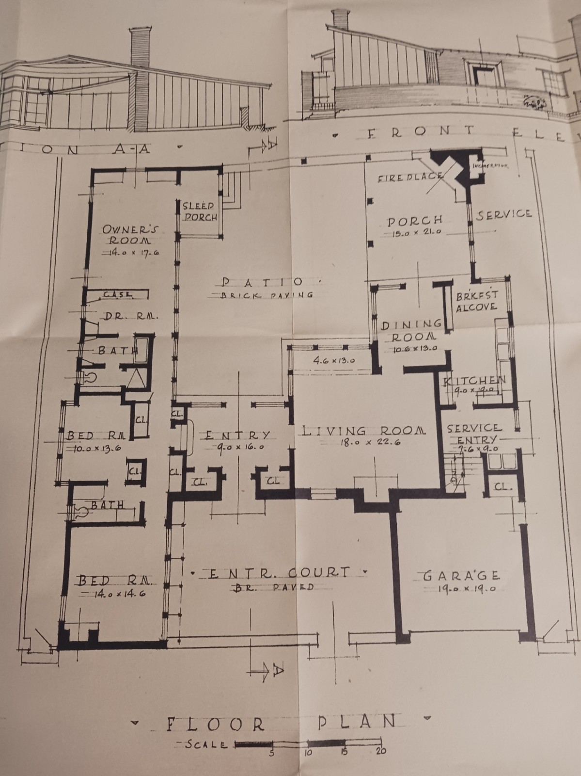 VTG 1950s Western Style Good Housekeeping Floor Plan MCM Sleek Allen Siple