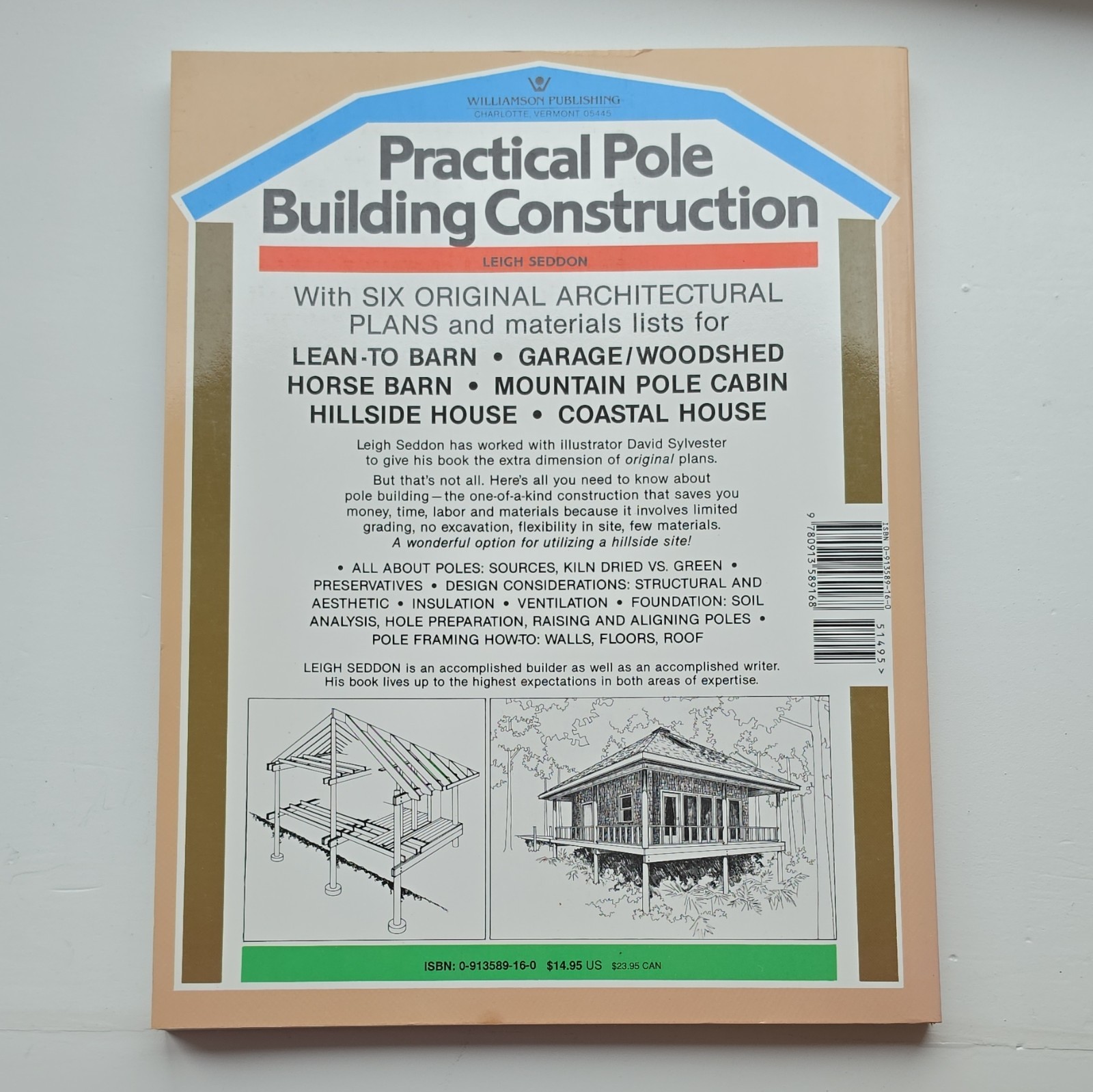 Williamson Publishing Pole Building Construction Plans for Barns, Cabins