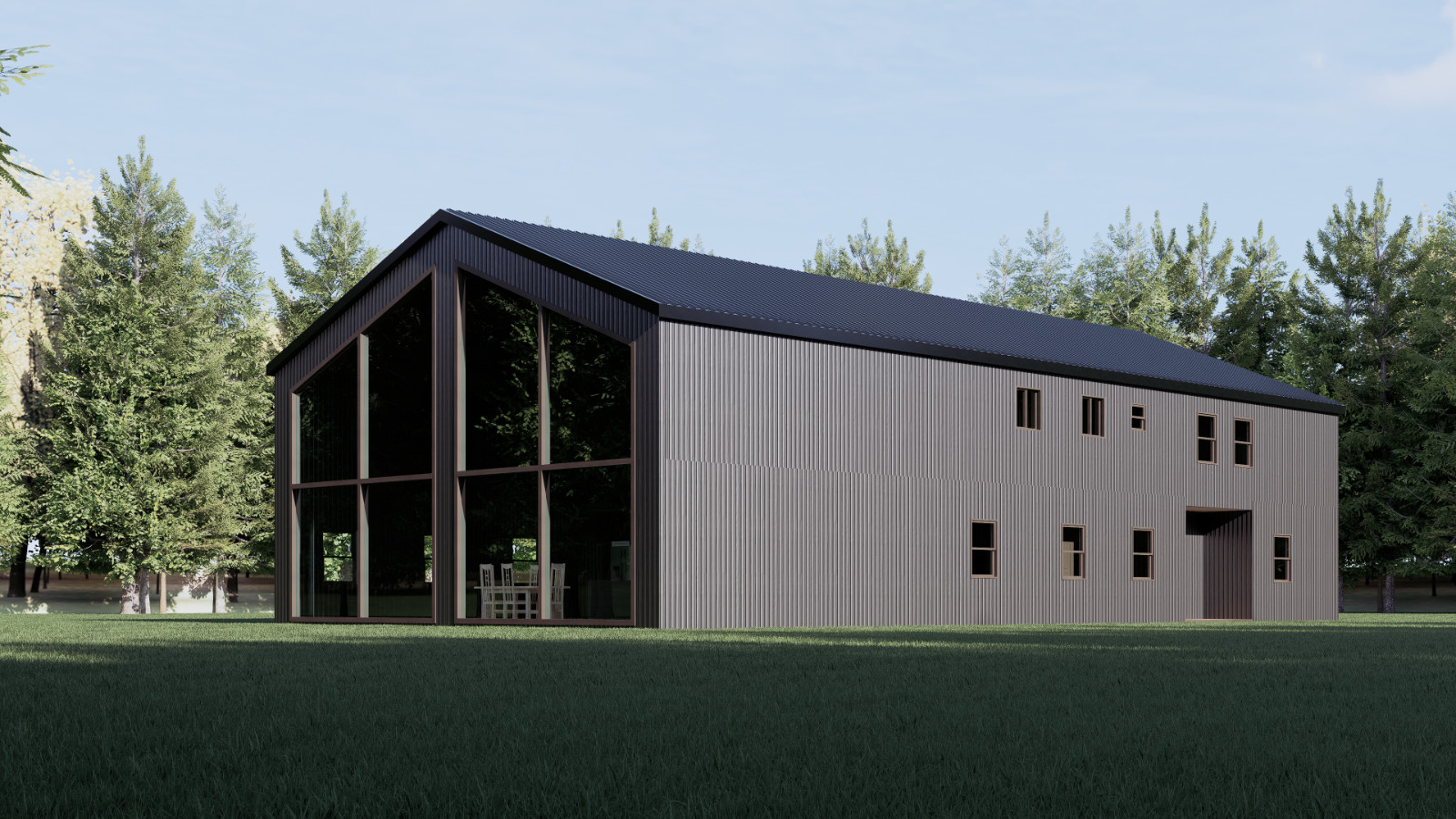 Barndominium, 3 Beds 3.5 Bath with balcony, 40’x80′ floor plan, (3200 SF) | PDF