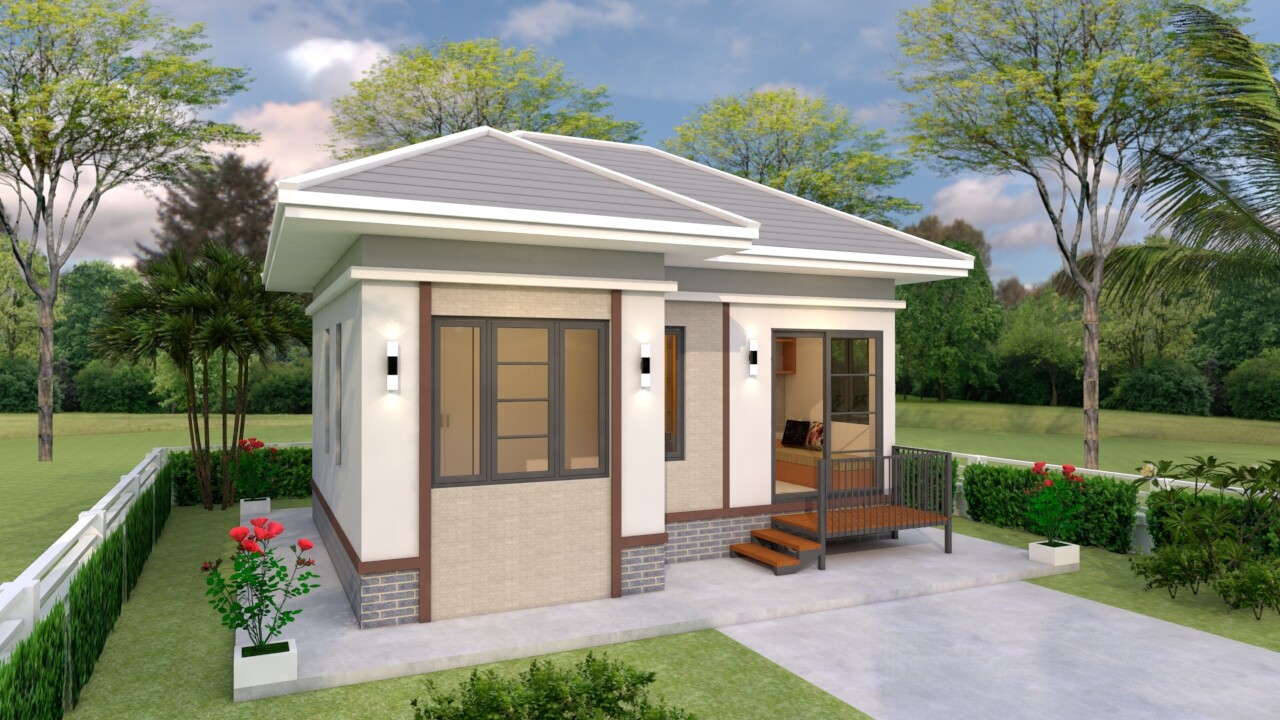 Custom Small House Plan 7×6 Meter 23×20 Feet 2 Beds 1 Bath Hip (A4 Hard Copy)