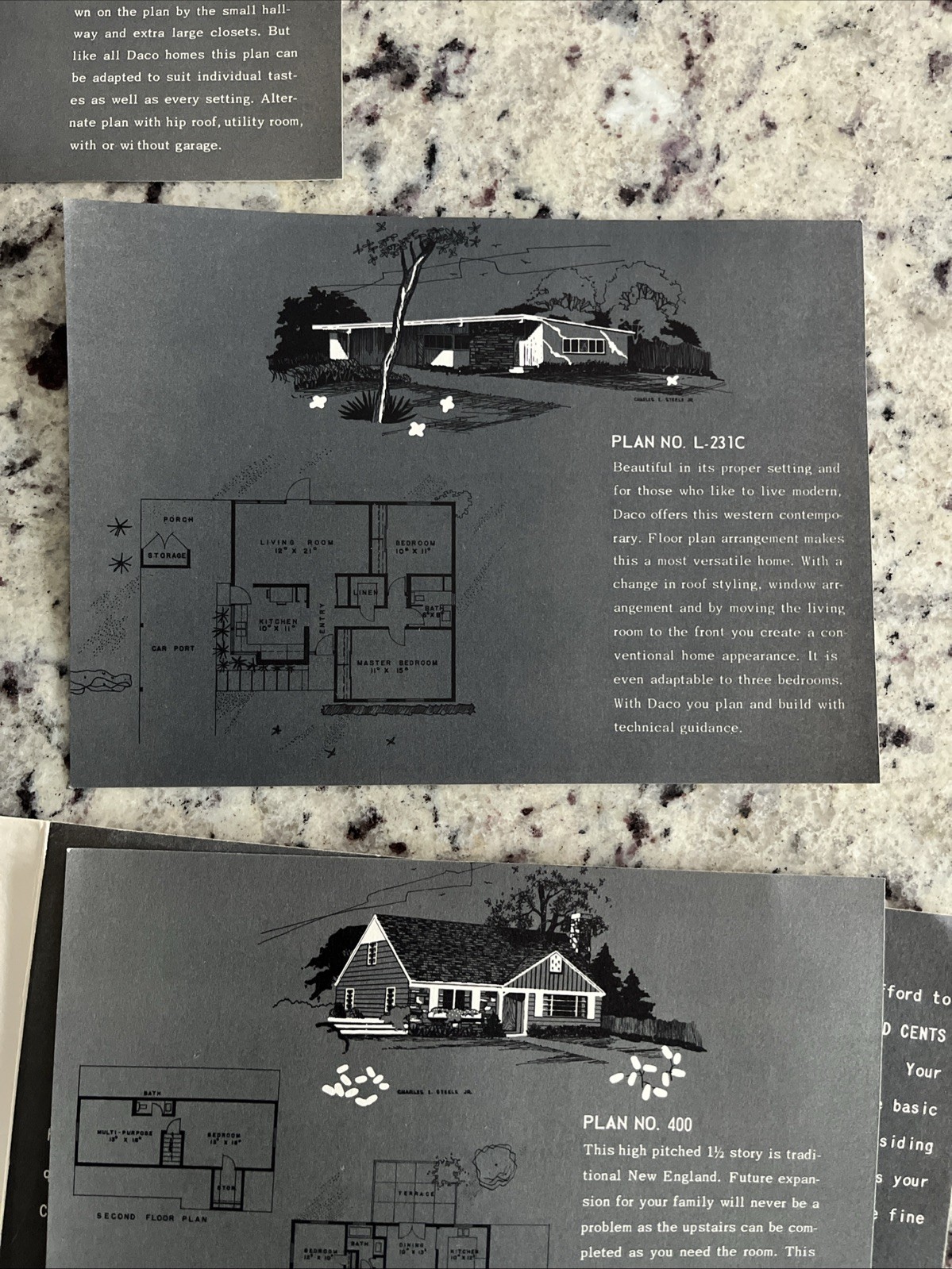 Vintage 1959 MCM Home Plan Catalog DACO Homes Dave Cox Co Independence MO