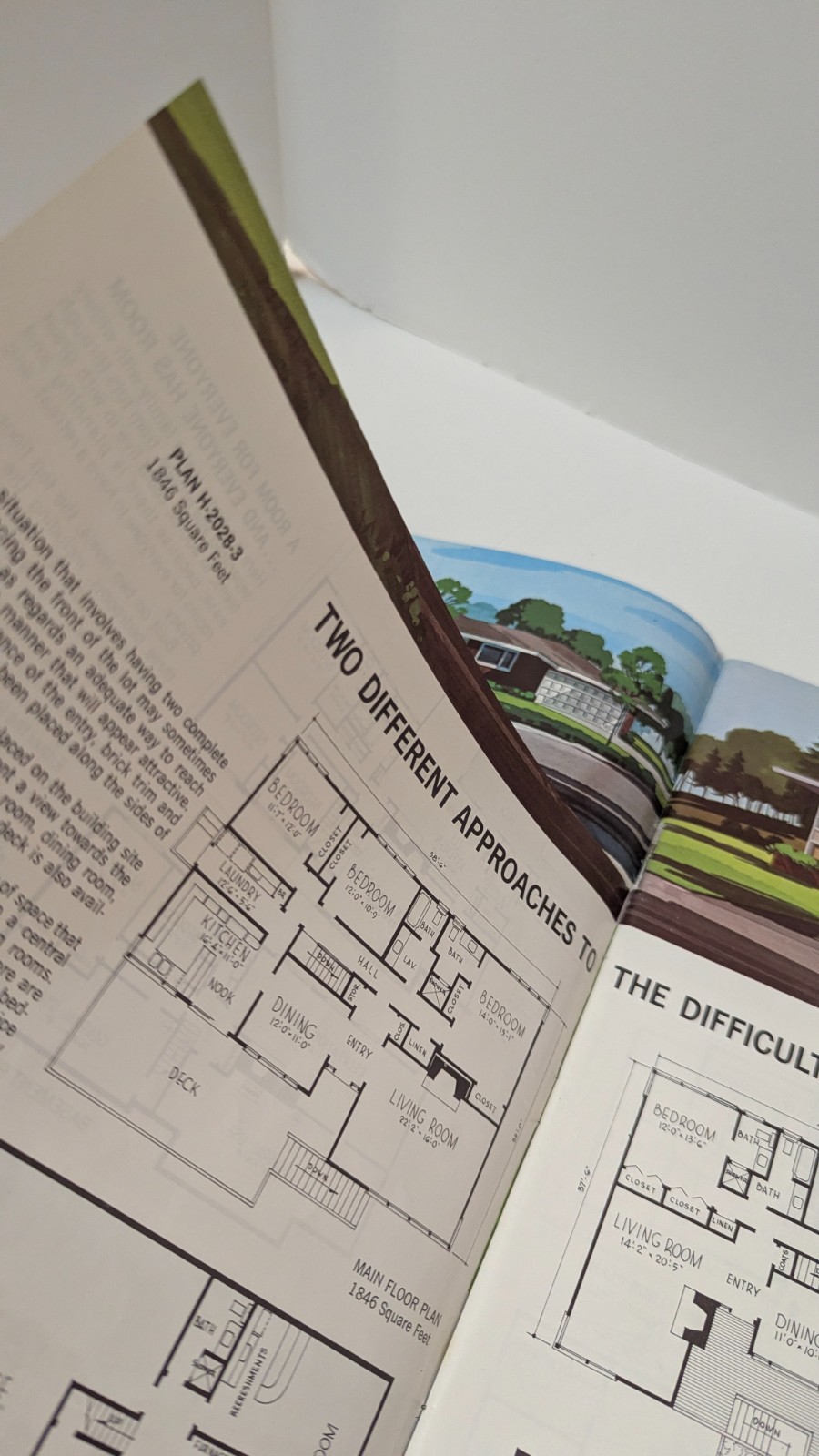 VTG 100 Multi-Level Hillside Home Plans Design Catalog Blueprints 1972 MCM