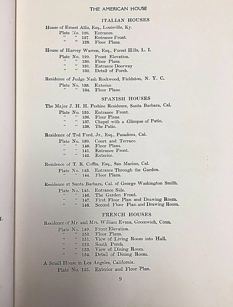 1922 Book : THE AMERICAN HOUSE «Architect» FLOOR PLANS & ILLUSTRATIONS @ Keefe
