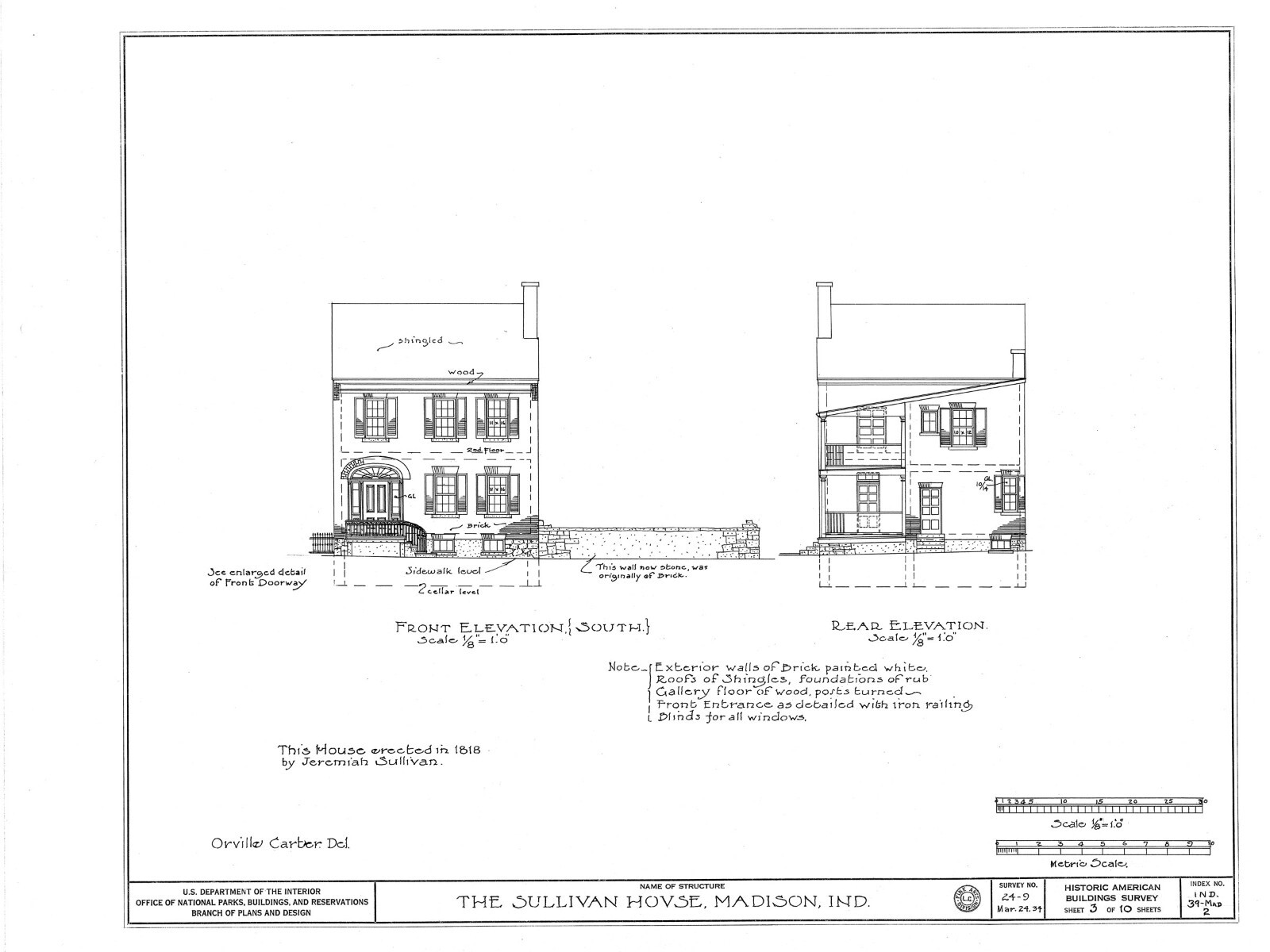 Traditional Colonial Brick Townhouse, narrow lot, 4+ bedrooms, home plans
