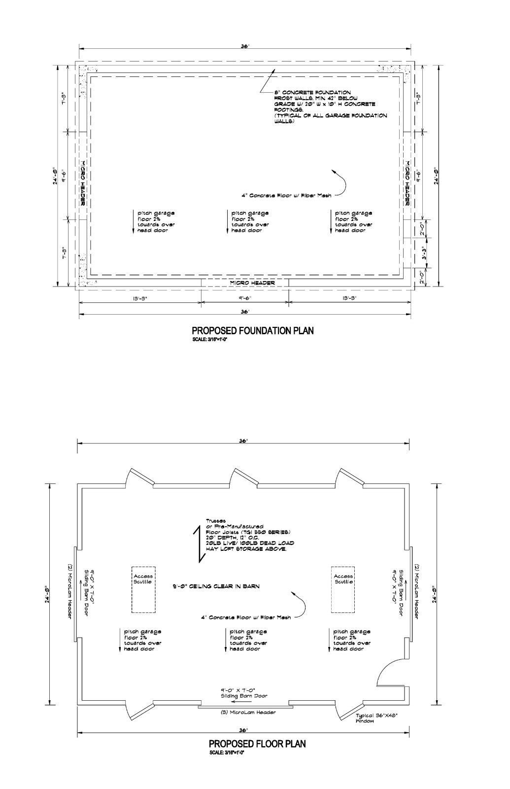 24X36 HORSE BARN PLANS GAMBREL ROOF PLAN POLE BARN CONSTRUCTION #17-PB2436GMB-1